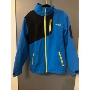 Minus zero boys size 10/12 large royal blue jacket coat